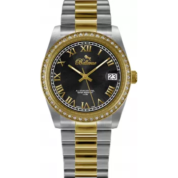 Reloj de mujer BELLEVUE I11 35 mm acero inoxidable esfera blanca piel negra