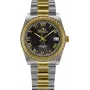 BELLEVUE Woman I12 Reloj 27mm acero inoxidable esfera plateada piel negra