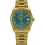 BELLEVUE Woman I16 27mm reloj analógico de cuarzo esfera plateada correa de piel negra