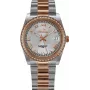 BELLEVUE Woman I21 36mm Reloj analógico de cuarzo esfera plateada correa de piel negra