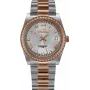 BELLEVUE Woman I22 27mm reloj de cuarzo suizo esfera blanca correa de piel negra