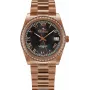 BELLEVUE Woman I25 35mm reloj analógico de cuarzo caja de acero inoxidable esfera plateada correa de piel negra