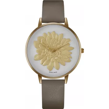 BELLEVUE Reloj de mujer B42-2 40mm acero inoxidable piel