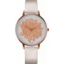 BELLEVUE Reloj de mujer B42-3 39mm Oro rosa Acero inoxidable Piel