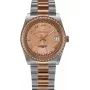Bellevue Reloj de mujer I23 35mm acero inoxidable cuarzo analógico esfera plateada correa de piel negra