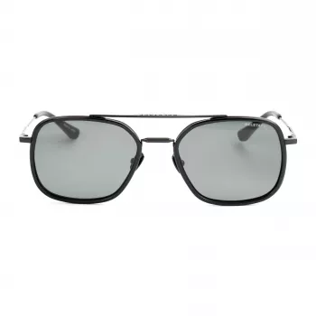 Belstaff Avedon S118 Gafas de sol para hombre - montura de acetato negra, lentes de policarbonato grises, protección UV400, 56/20/145 mm