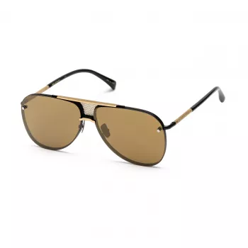 BELSTAFF BECKINGTONNEG Gafas de sol de hombre rectangulares - Montura negra, cristal ahumado, 61/12/145 mm