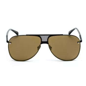 BELSTAFF BEKINGTONNEG Gafas de sol rectangulares para hombre - Montura negra, lentes grises 61/12/145 mm