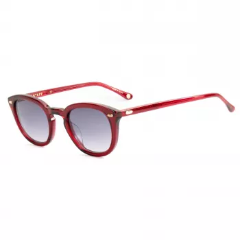 Belstaff Grasmere-S179 Gafas de sol para mujer - Montura de acetato negra, lentes grises de policarbonato, 47/23/145 mm, protección UV400