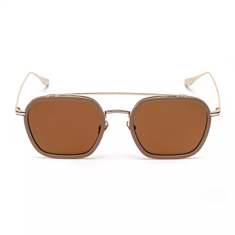 Belstaff Merrick II Gafas de sol hombre, montura verde oliva oscuro, lentes tintadas gris oscuro, 54 mm