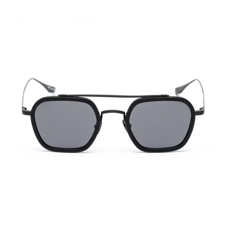 BELSTAFF MERRICKNEGROW Gafas de sol unisex - Montura negra, lentes gris humo, 47/23/143 mm