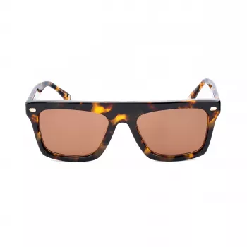 Belstaff Randford S153 Gafas de sol unisex - Montura de acetato negra, lentes de policarbonato grises, 52 mm