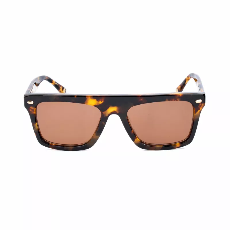Belstaff Randford S153 Gafas de sol unisex - Montura de acetato negra, lentes de policarbonato grises, 52 mm