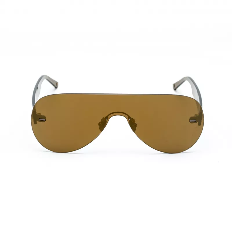 BELSTAFF SPEEDMASTERBR Gafas de sol unisex Shield Wrap-Around lentes marrones montura marrón 141mm ancho de lente 145mm longitud de varilla UV400