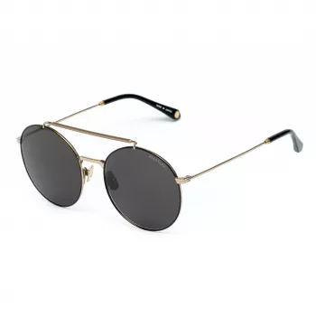 Belstaff Staham Dorado Gafas de sol de hombre - Montura de acetato pilot square Protección UV400 lente gris 54mm
