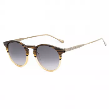BELSTAFF Gafas de sol unisex Brooklands032 - montura negra, lentes grises 48/23/148 mm