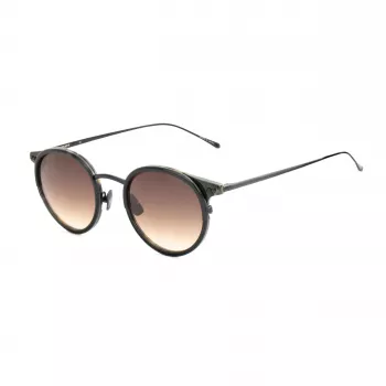 BELSTAFF Gafas de sol unisex Parkgate-S120 - Montura de acetato negra, lentes de policarbonato grises, protección UV400, 48/21/145 mm