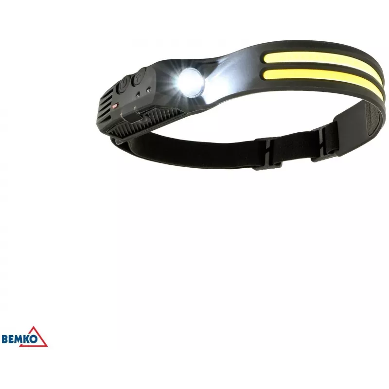 BEMKO C49-LTC01 linterna frontal LED recargable, 1200mAh, 100 lúmenes, IPX4, 80m alcance