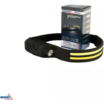 BEMKO C49-LTC01 linterna frontal LED recargable, 1200mAh, 100 lúmenes, IPX4, 80m alcance