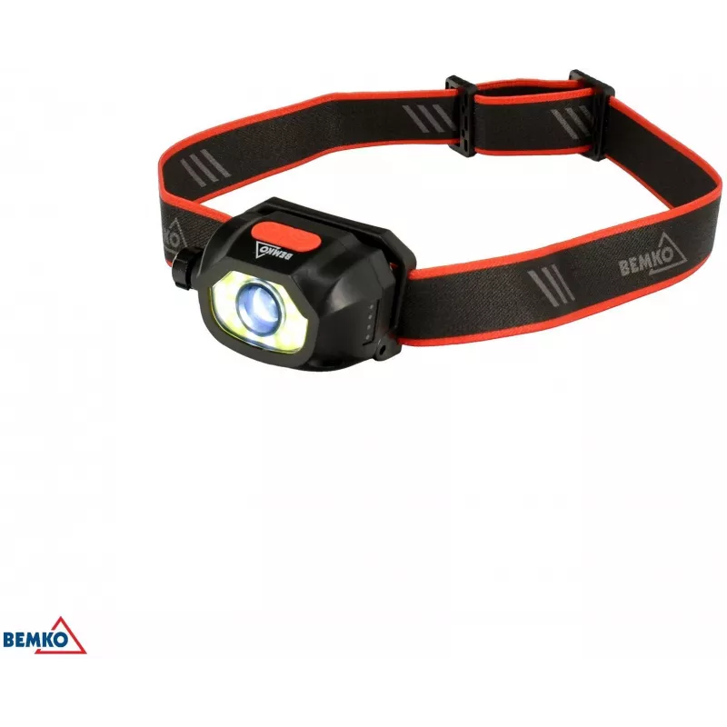 BEMKO C49-LTC02 linterna frontal LED recargable multifunción, 200lm, 6500K, 1200mAh, IP44