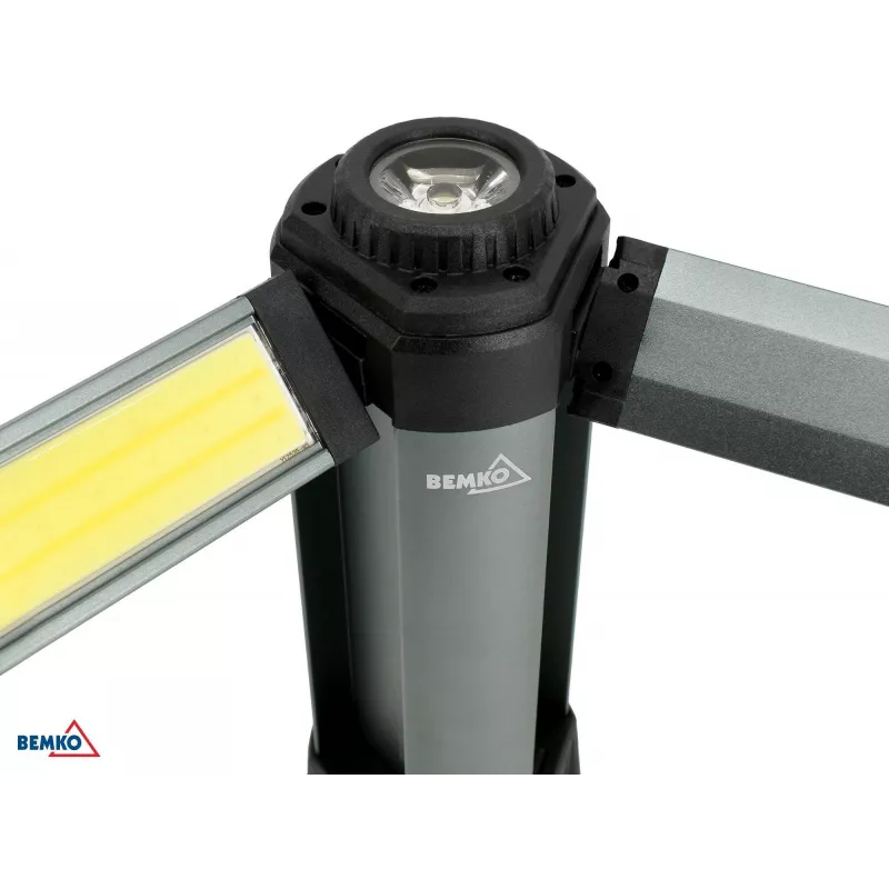 Linterna LED multifunción BEMKO 6000 mAh IP42, 1000 lúmenes, recargable por USB-C