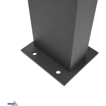 BEMKO SOLVEO baliza de jardín híbrida LED, 7W, 600lm, CCT 3000K/4000K/6500K, 80cm, IP65, gris oscuro, sensor PIR
