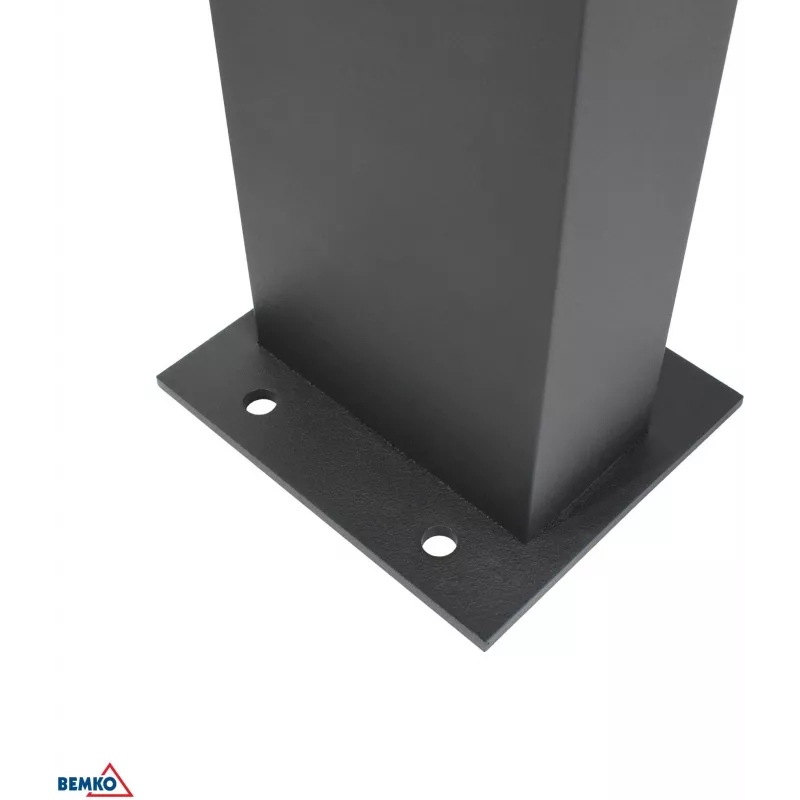 BEMKO SOLVEO baliza de jardín híbrida LED, 7W, 600lm, CCT 3000K/4000K/6500K, 80cm, IP65, gris oscuro, sensor PIR