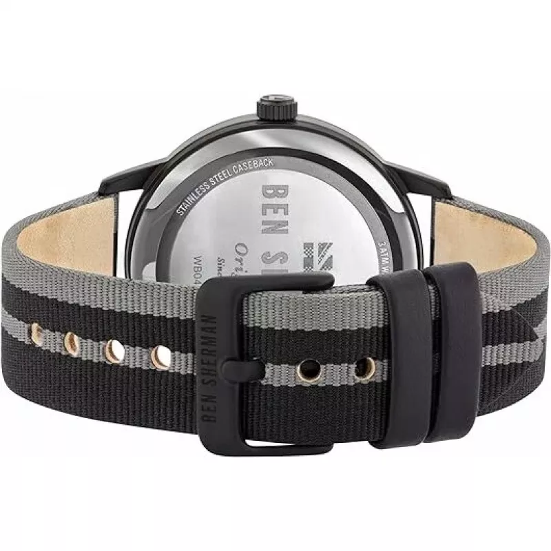 Ben Sherman hombre WB042BE reloj analógico de cuarzo 43mm esfera azul correa de piel marrón