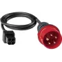 BENNING 044148 Adaptador de medición CEE 16 A 5 polos 400 V con tomas de seguridad de 4 mm