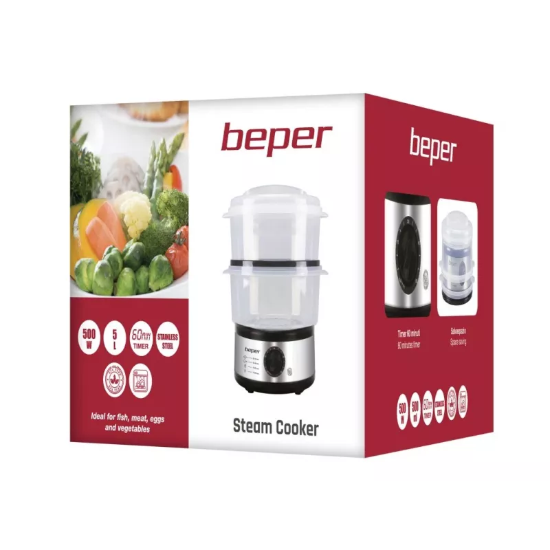 Beper BC.261 panificadora 550W 12 programas 900g acero inoxidable