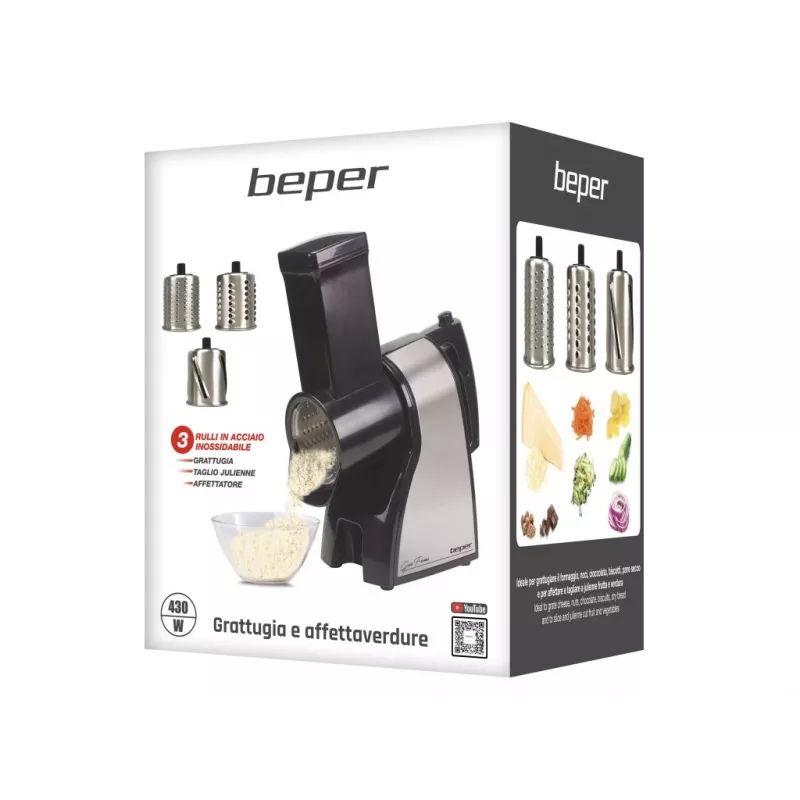 Beper BP.400 hervidor de agua inalámbrico 1,7 L 2200 W acero inoxidable plata/negro