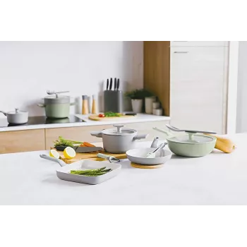 BergHOFF Leo olla de sopa 4,4 L gris, aluminio forjado con revestimiento antiadherente cerámico
