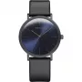 BERING Classic Reloj de pulsera de cuarzo unisex 36 mm Acero inoxidable milanés Esfera azul 13436-427