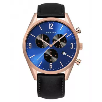 Reloj de hombre Bering Classic Minimalist de cuarzo 10542-567 42 mm oro rosa marrón