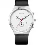 Bering Reloj de cuarzo Classic para hombre 40 mm acero inoxidable esfera azul malla plateada 14740-404