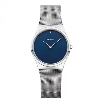 BERING Reloj de mujer 12130-007 Cuarzo analógico 30mm Acero inoxidable malla plateado