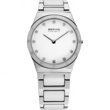 Bering Mujer Classic Collection Reloj de cuarzo 32230-764 30mm Oro rosa acero inoxidable correa de malla