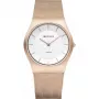 BERING Reloj de mujer Classic cuarzo analógico 35mm oro rosa acero inoxidable malla 11935-366
