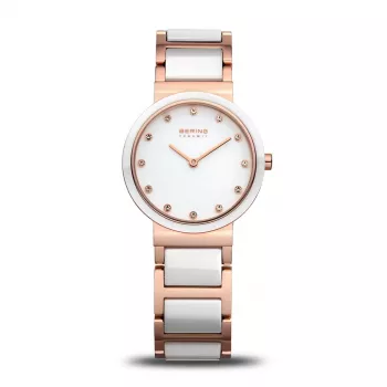 Bering Reloj de cuarzo Classic de mujer 10725-766 Plata Acero inoxidable Malla 25mm