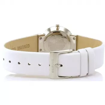 Reloj de mujer Bering Classic de cuarzo 10729-854 27 mm esfera azul acero inoxidable malla milanesa