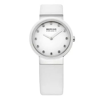 Reloj de mujer Bering Classic de cuarzo 10729-854 27 mm esfera azul acero inoxidable malla milanesa