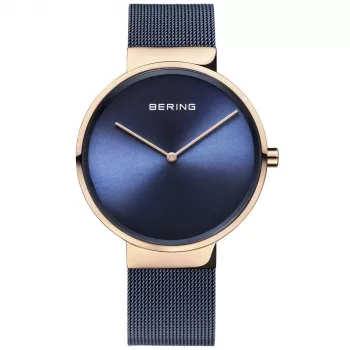 BERING Reloj de cuarzo mujer Classic 14531-367 19mm oro rosa acero inoxidable malla