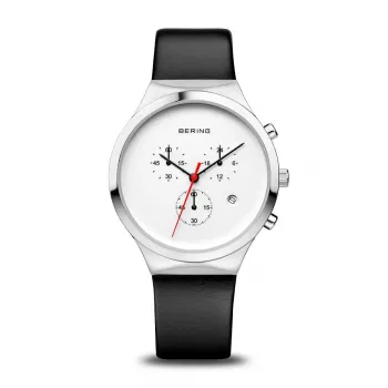 BERING Reloj de cuarzo Classic para mujer 14736-404 36mm plata acero inoxidable esfera azul