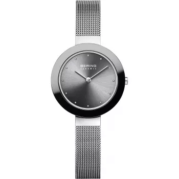 Bering reloj de cuarzo de mujer Classic 29mm oro rosa marrón malla milanesa