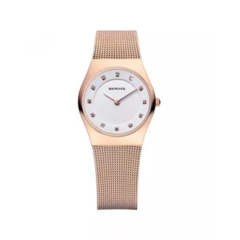 BERING Reloj de mujer 11927-366-1 27 mm oro rosa acero inoxidable pulsera milanesa