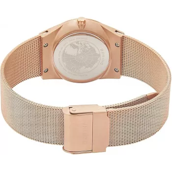 BERING Reloj mujer 12430-366 30mm oro rosa acero inoxidable esfera sunray marrón