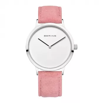 BERING Reloj mujer 14937-604 39mm esfera azul correa milanesa plateada