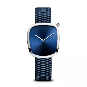 Reloj de mujer BERING 18034-307 (34 mm) - Oro rosa y esfera azul sunray