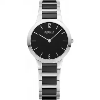 BERING Reloj para mujer 30329-742 (29mm) - Esfera azul, correa de malla azul, oro rosa PVD