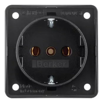 Berker 09418505 Toma de corriente SCHUKO Módulo Integro Negro Mate